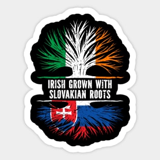Irish Grown With Slovakian Roots Ireland Flag Sticker